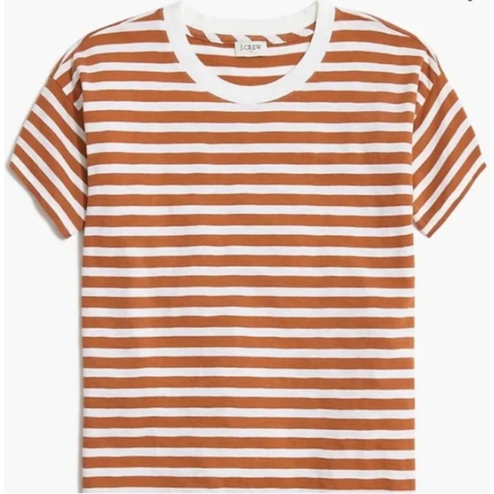 Brand J.Crew Striped Crewneck Short Sleeve Tee Top - Picture 3 of 3